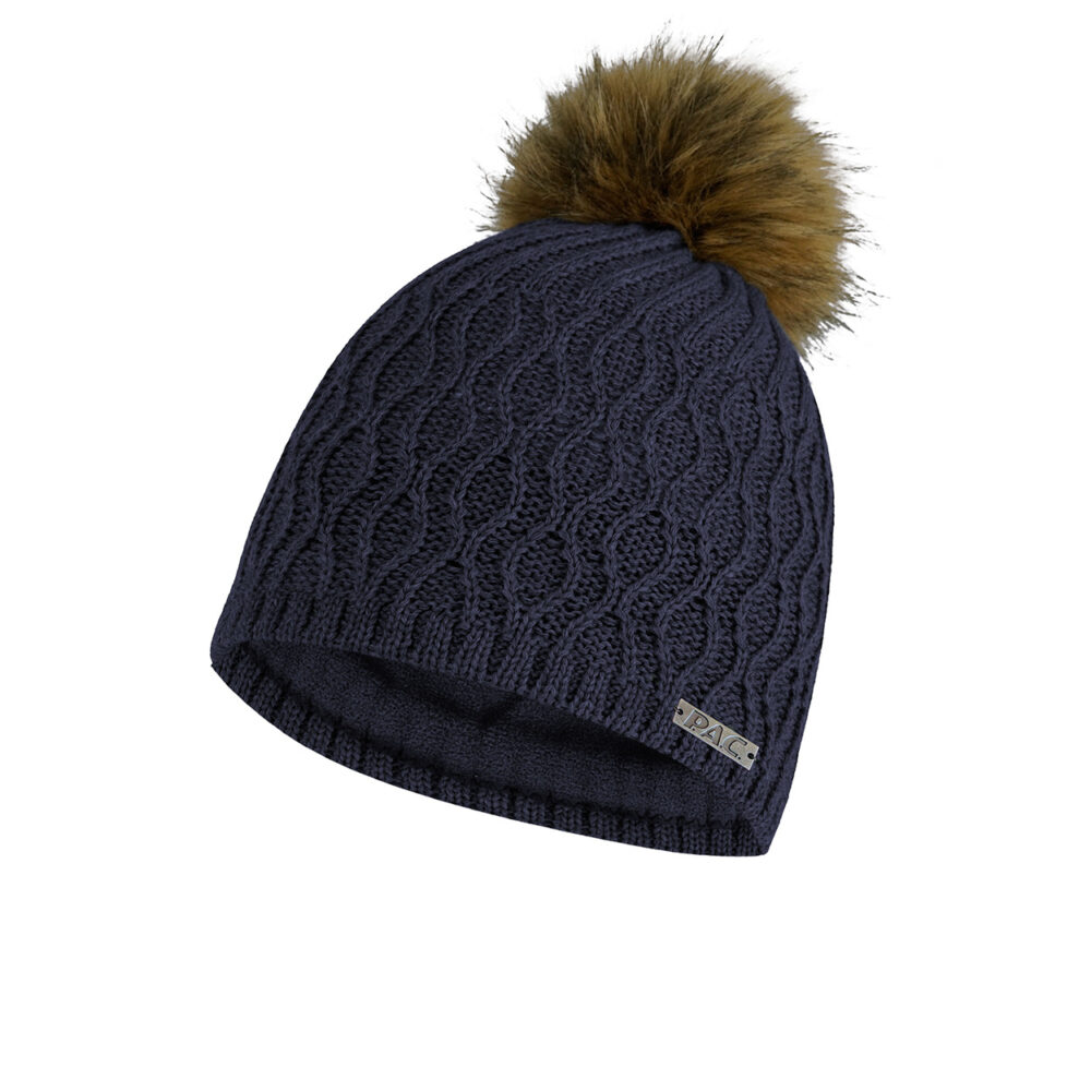 PAC Kisala Pom Beanie Navy