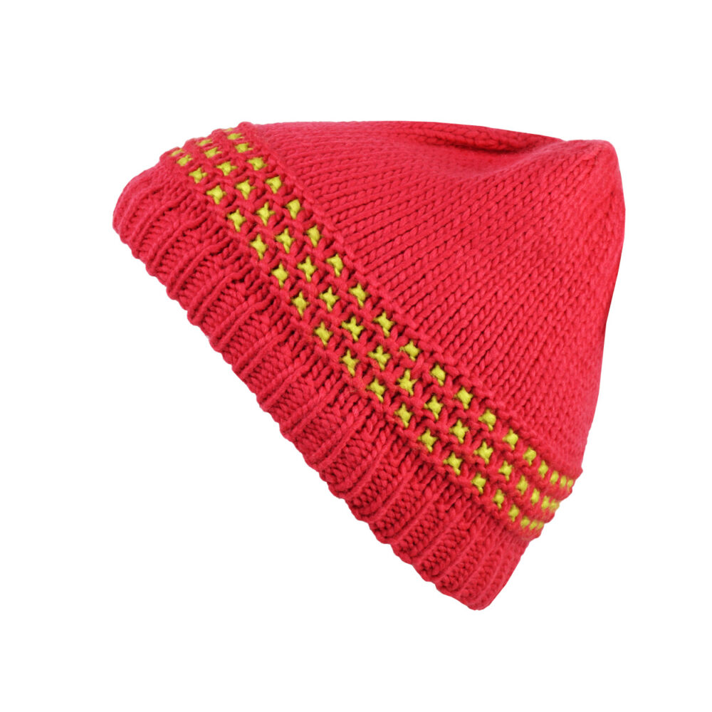 Buff Junior Knitted & Polar Hat Jambo Pink Azalea