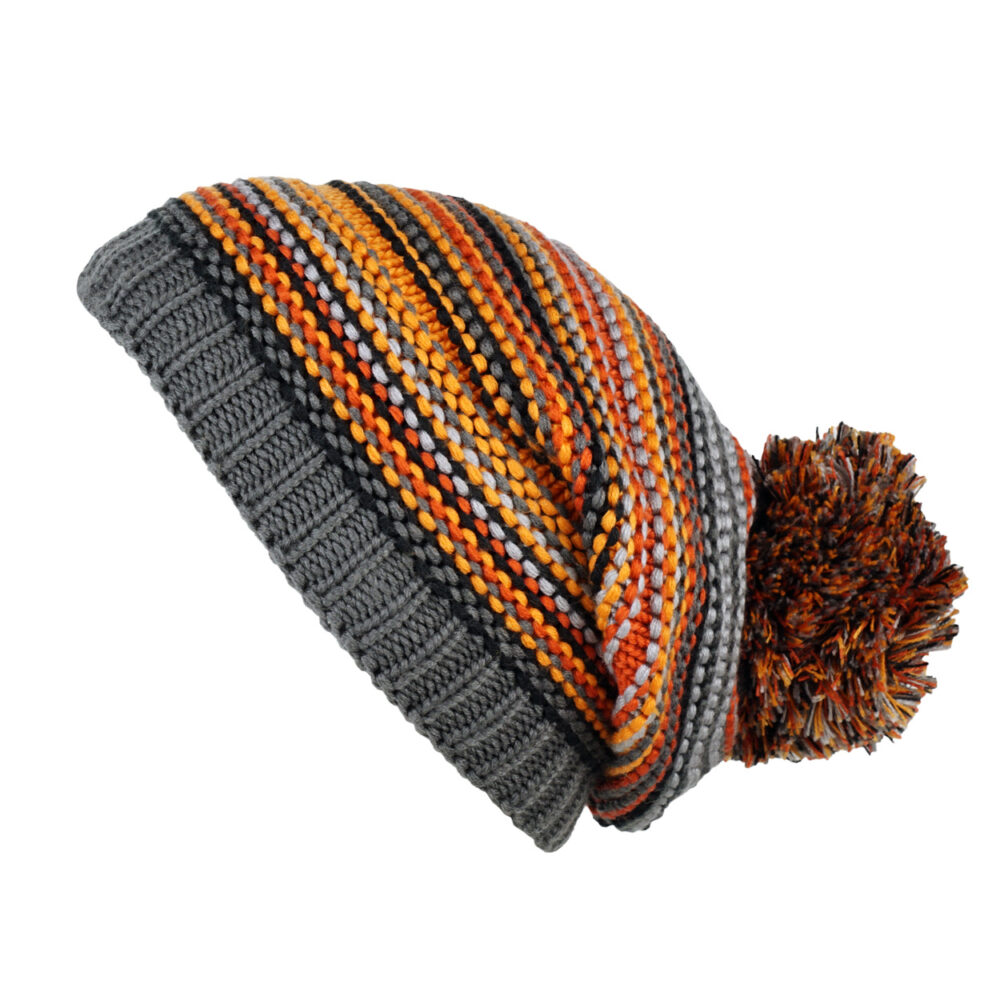 Buff Junior Knitted & Polar Hat Amity Grey Castlerock