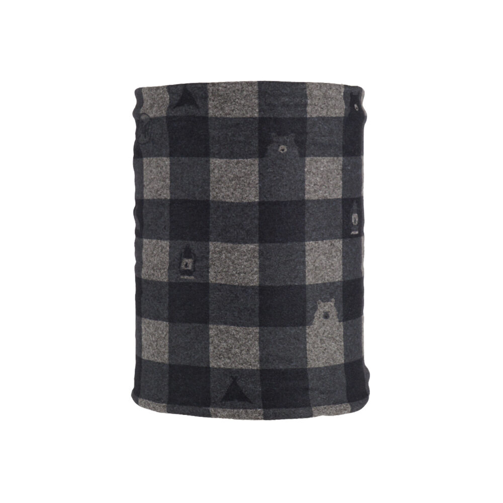 Buff Kids Reversible Polar Neckwarmer Camp Bear Grey