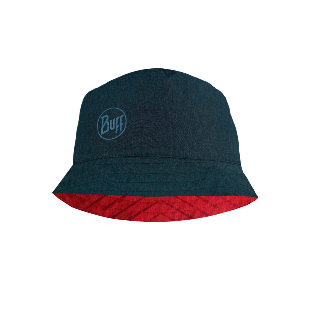 BUFF Travel Bucket Hat Collage Red-Black – Bild 2