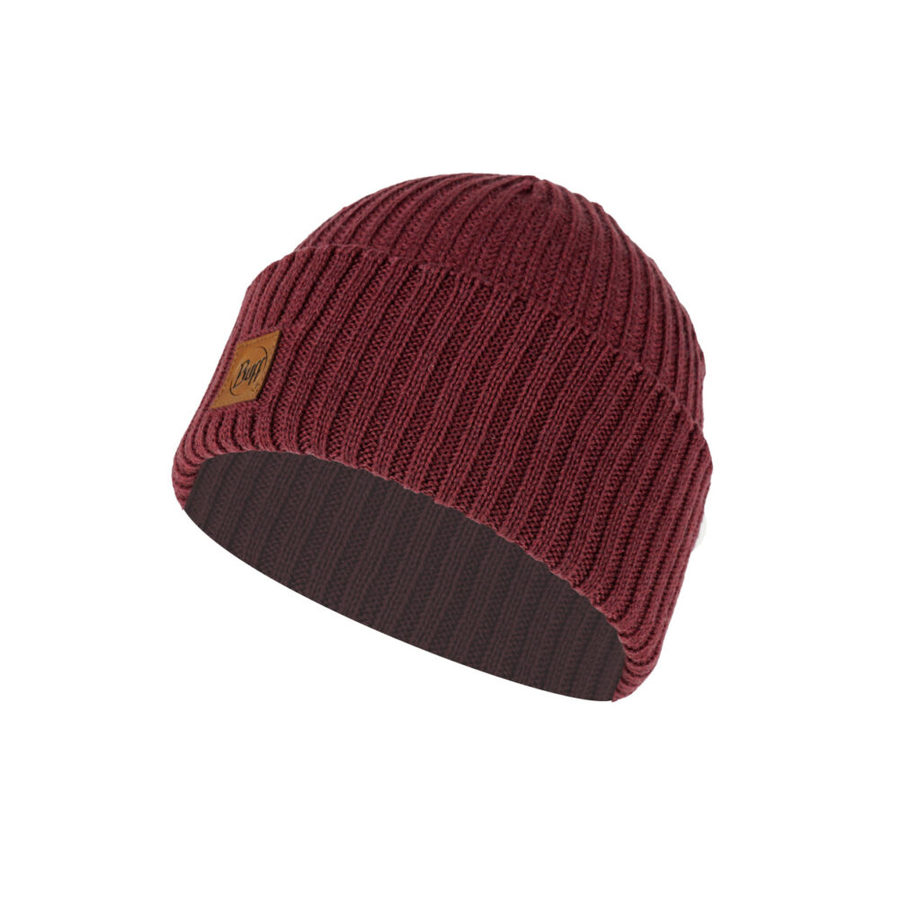 Buff Knitted Hat Rutger Maroon