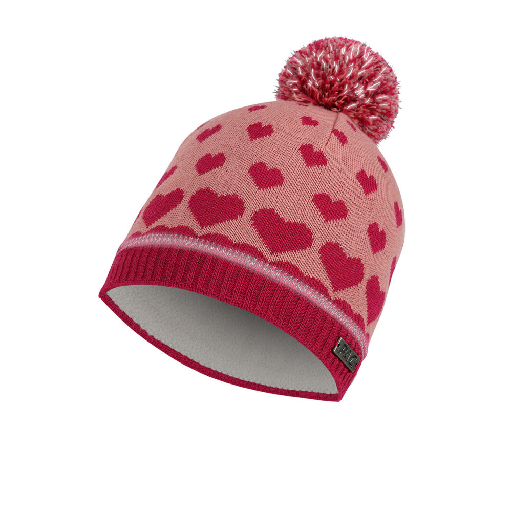 PAC Kids Muzi Reflective Pom Beanie Rosa