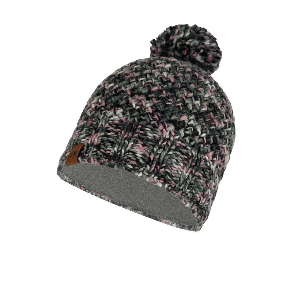 Buff Knitted & Fleece Band Hat Margo Castlerock Grey