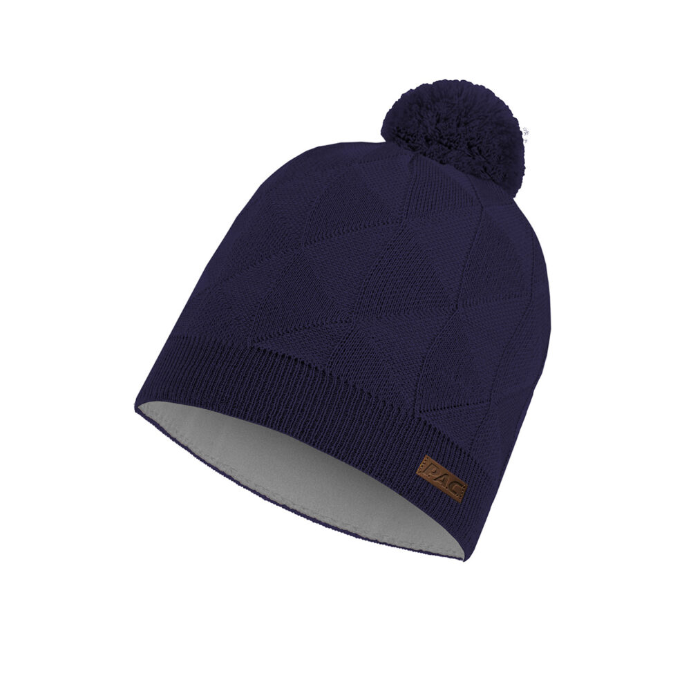 PAC Iriwi Merino Pom Beanie Navy