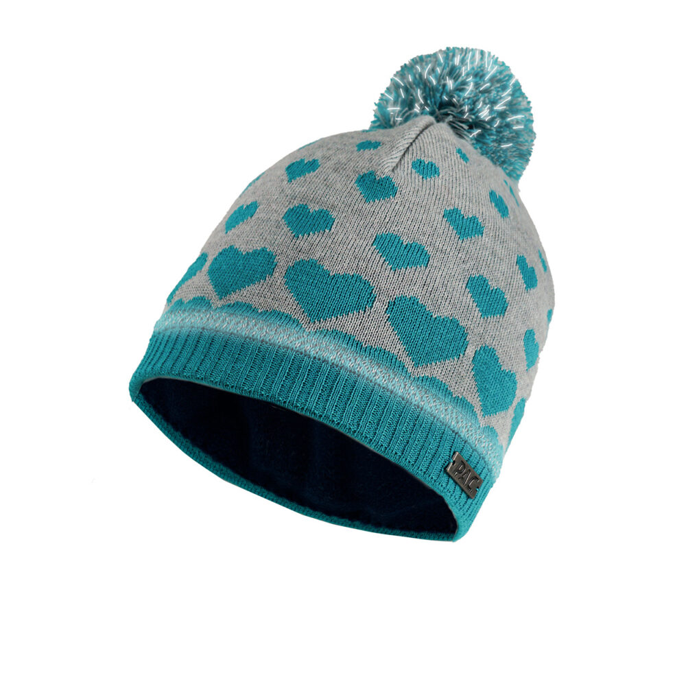 PAC Kids Muzi Reflective Pom Beanie Turquoise