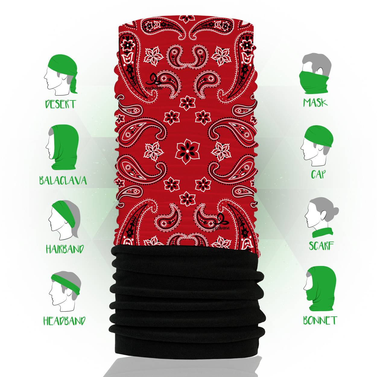 pachama Fleece Paisleyrot – Bild 3