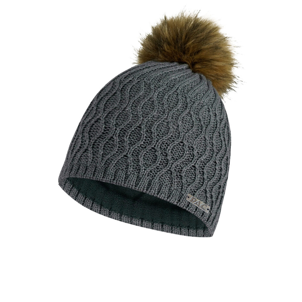 PAC Kisala Pom Beanie Grey