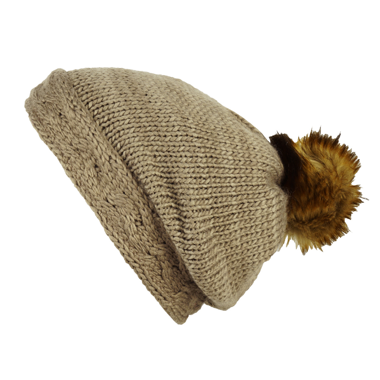 Buff Junior Knitted & Polar Hat Darsy Brown