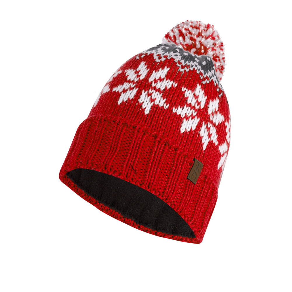 PAC Kids Eisa Reflective Pom Beanie Red