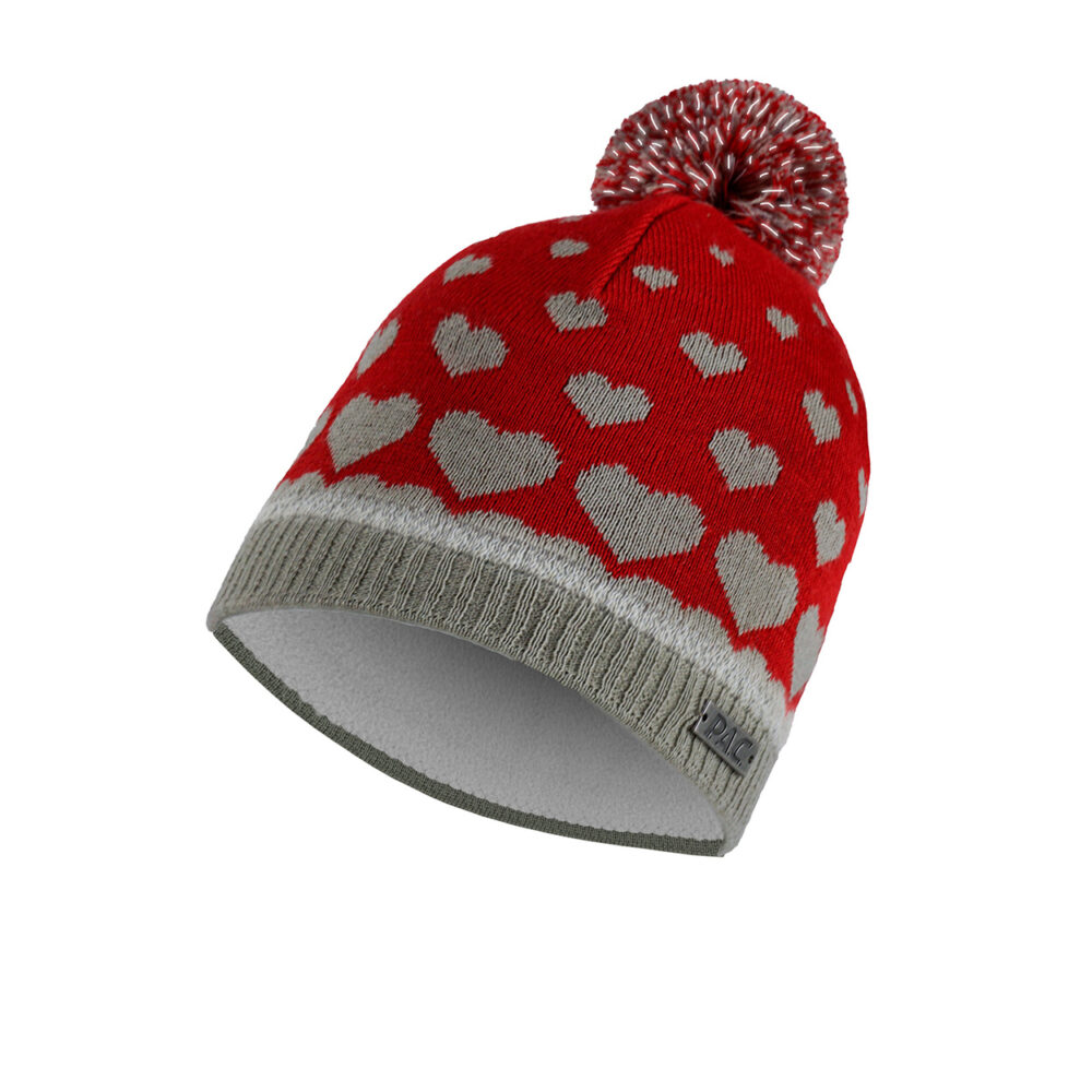 PAC Kids Muzi Reflective Pom Beanie Beige