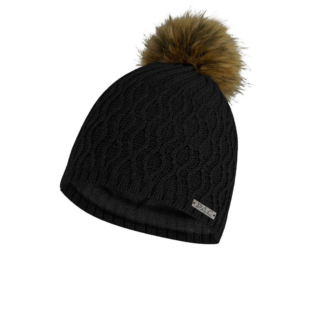 PAC Kisala Pom Beanie Black