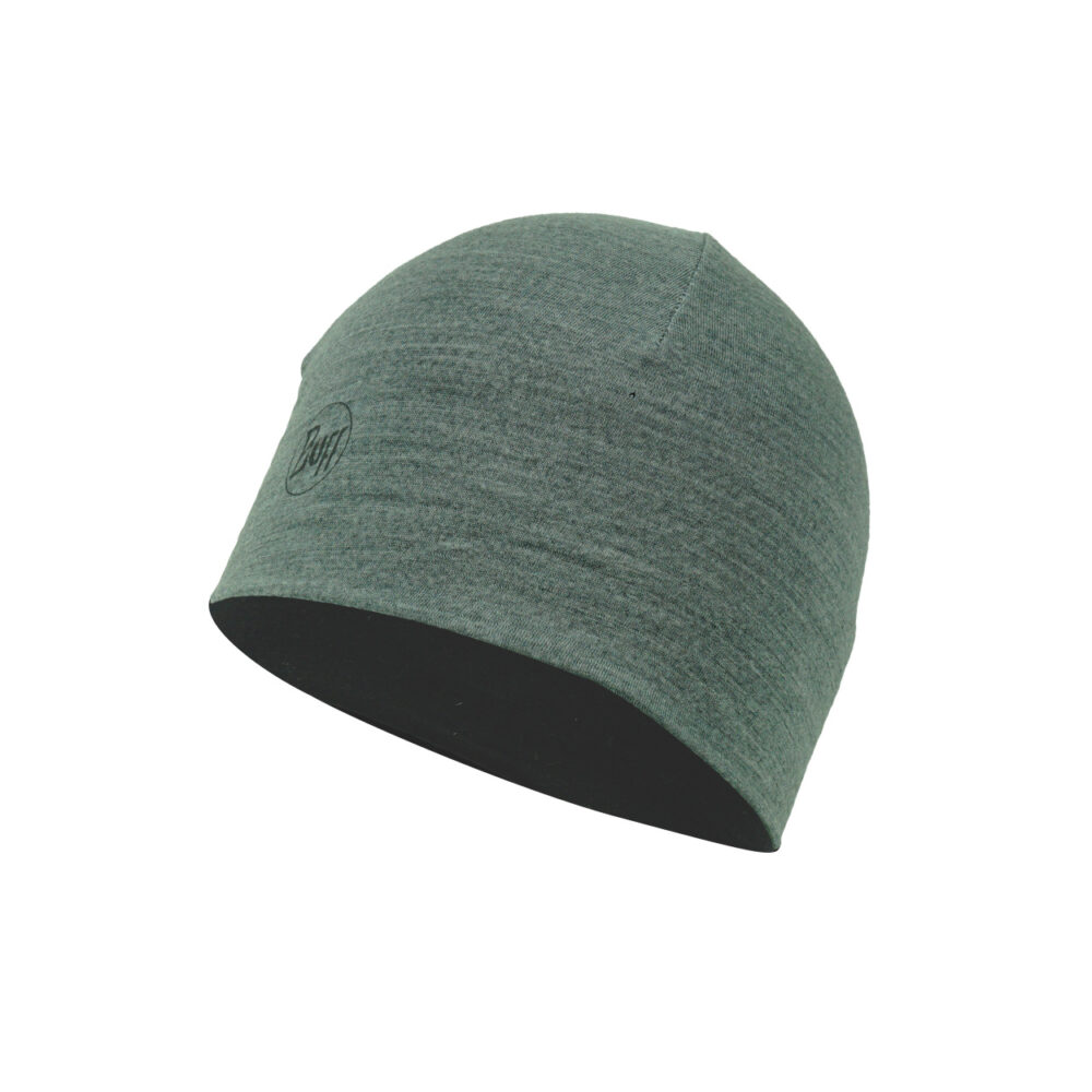 Buff Kids Lightweight Merino Wool Reversible Hat Black - Grey – Bild 2