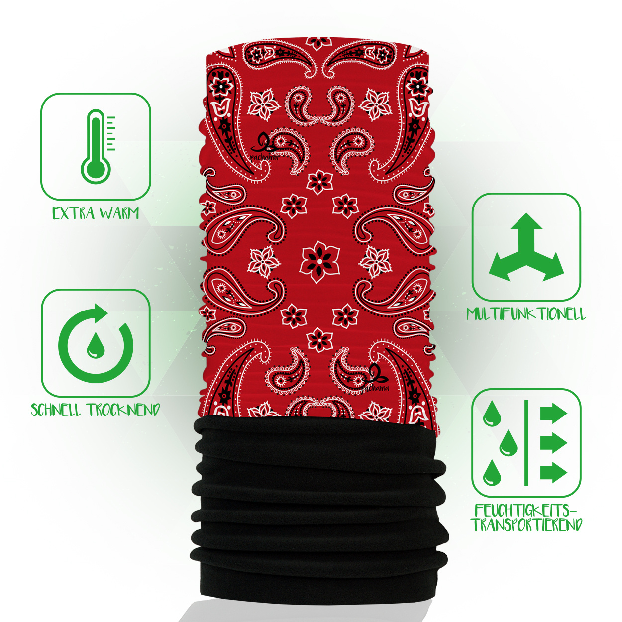 pachama Fleece Paisleyrot – Bild 4