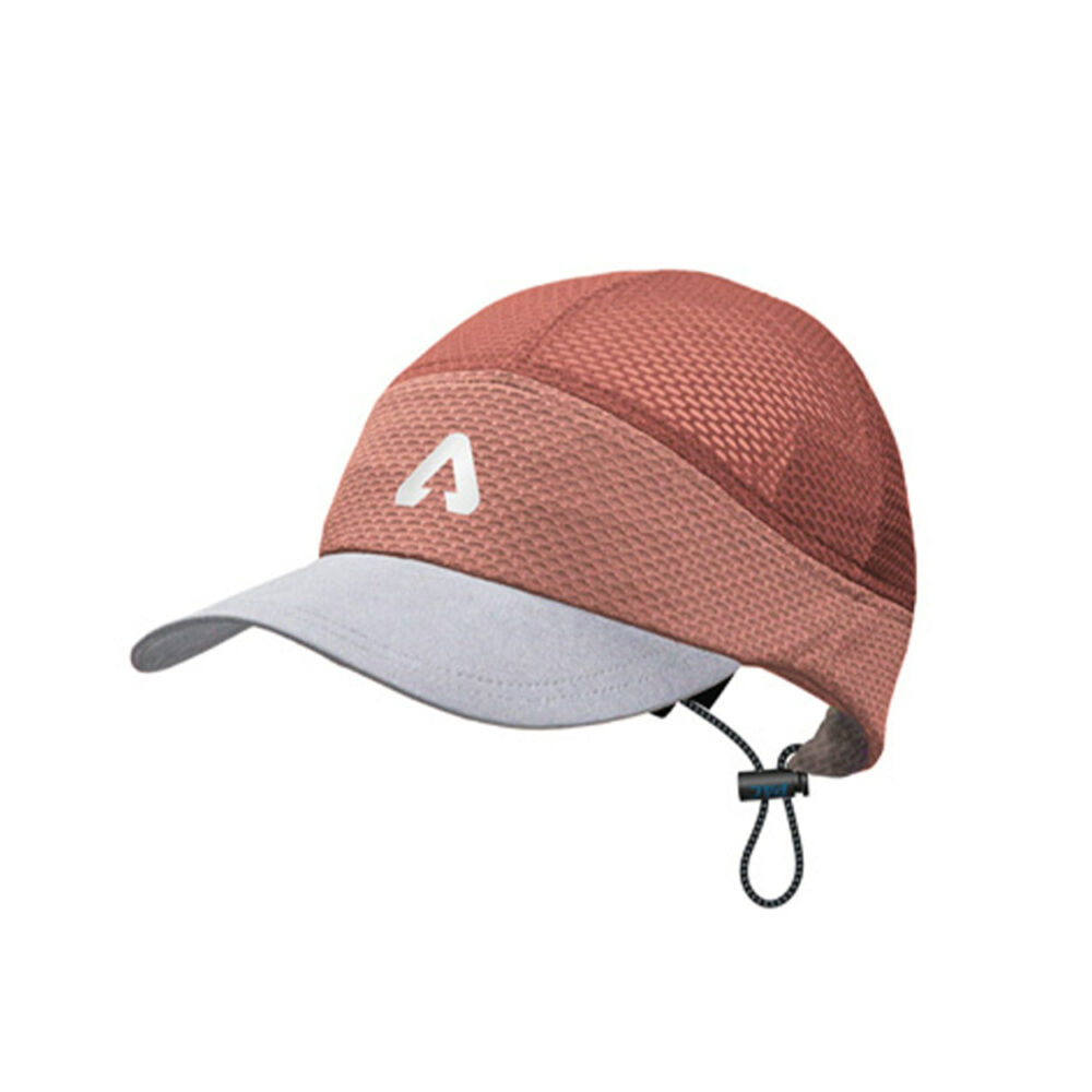 PAC Mesh Run Cap - Salmon/Grey