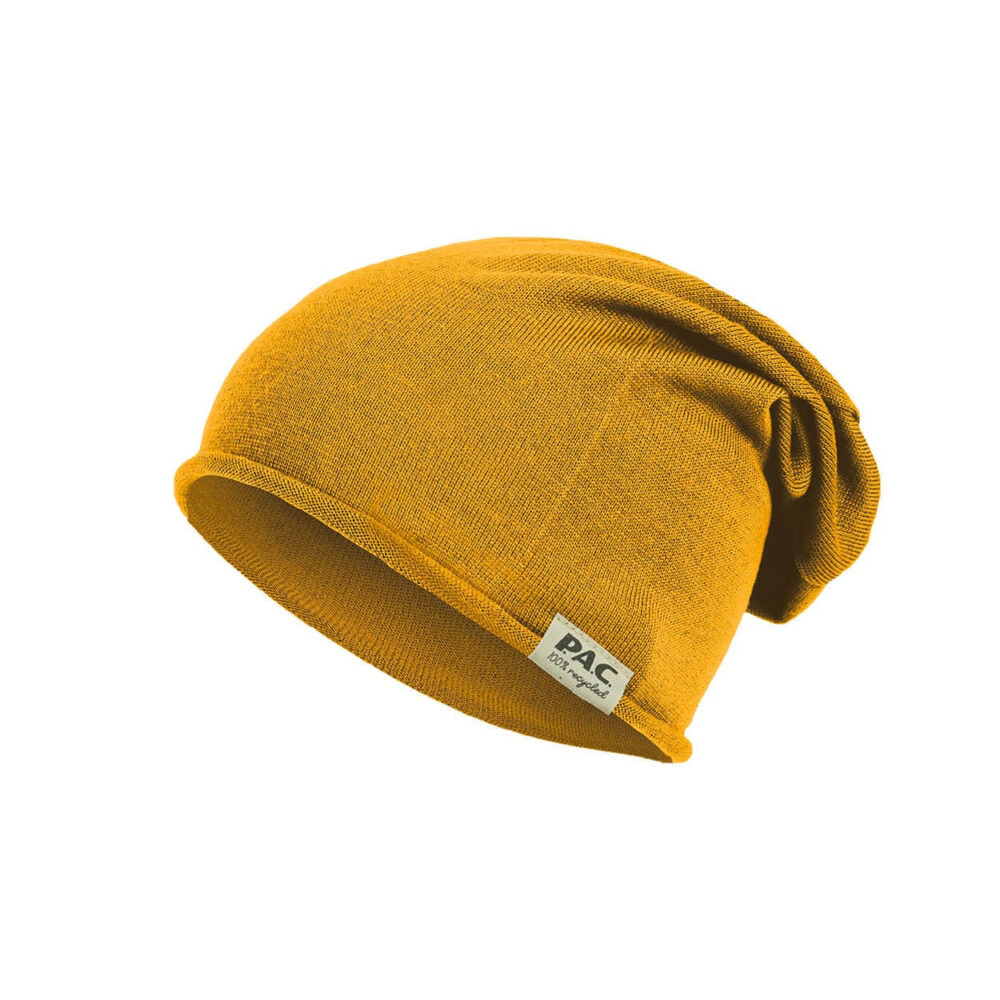 PAC Nature Merin 100% Recycled Merino Beanie - Yellow
