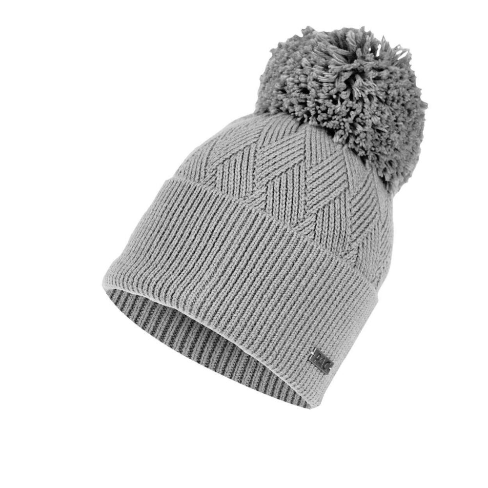 PAC Kenye Merino Pom Pom Beanie - Grey