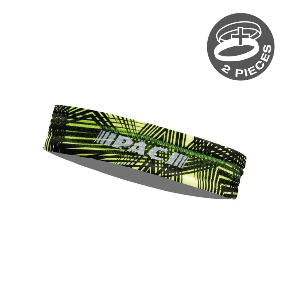 PAC Recycled Slim Seamless Mesh Headband Black-Grayoso