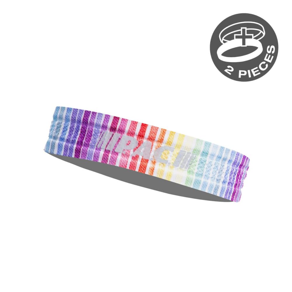 PAC Recycled Slim Seamless Mesh Headband Clear White-Colorsia