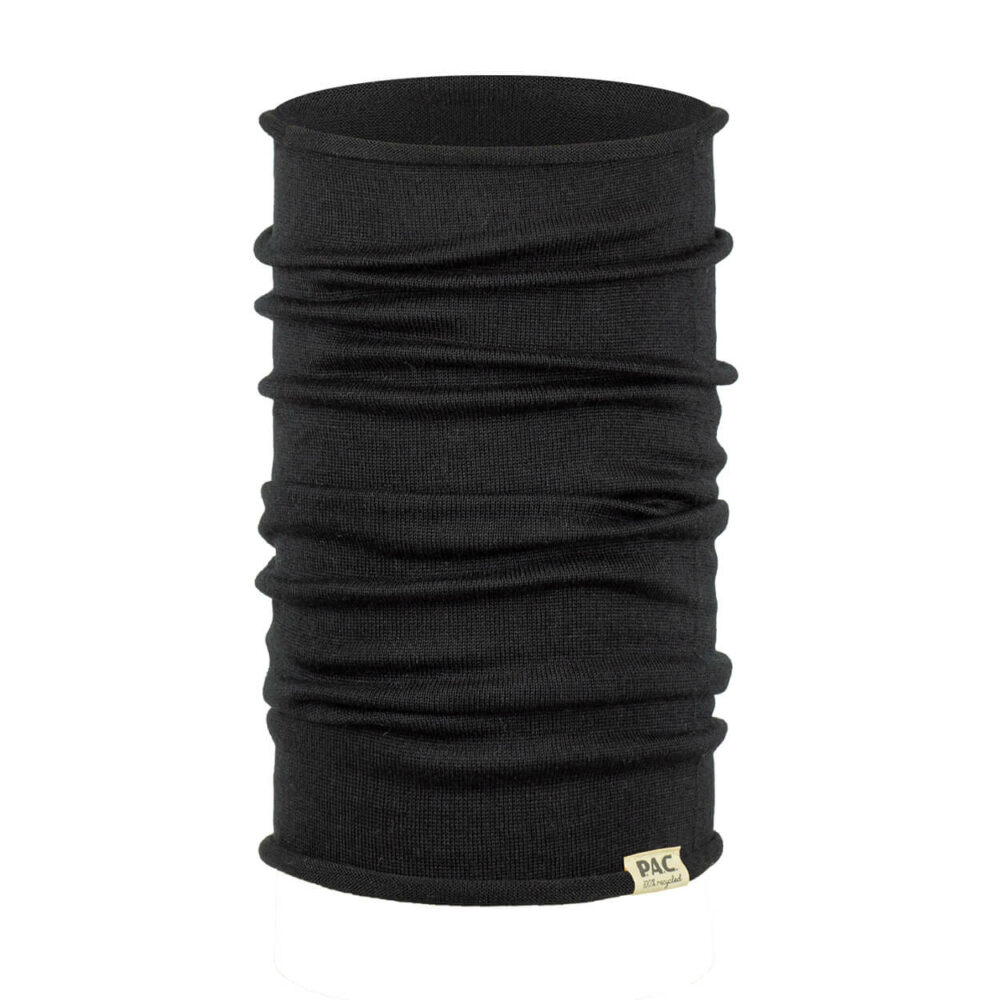 PAC Nature Merin 100% Recycled Merino Neckwarmer - Black