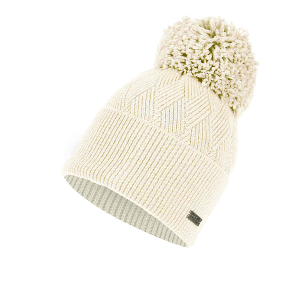 PAC Kenye Merino Pom Pom Beanie - Off white