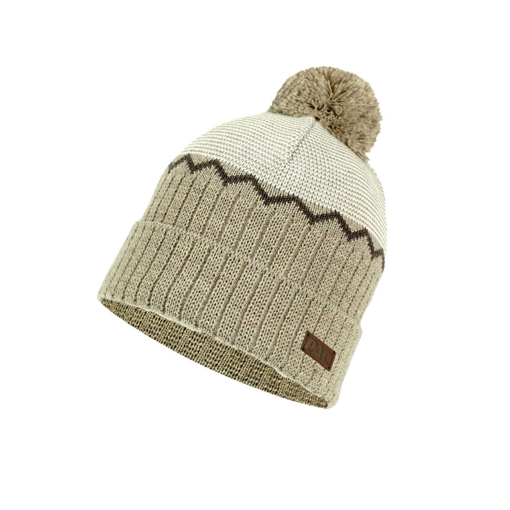 PAC Akela Merino Pom Beanie - Beige