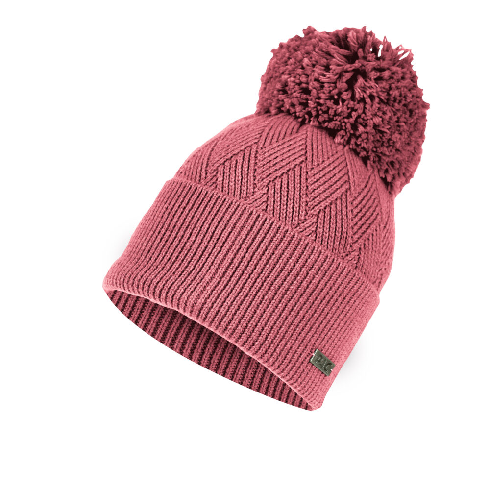 PAC Kenye Merino Pom Pom Beanie - Rose