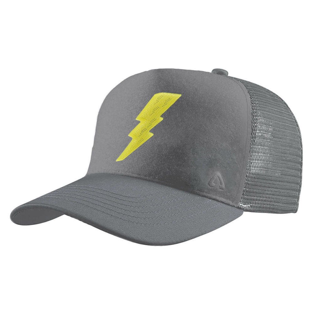 P.A.C. DIY Trucker Cap ReadyToWear Grey Lightning Bolt