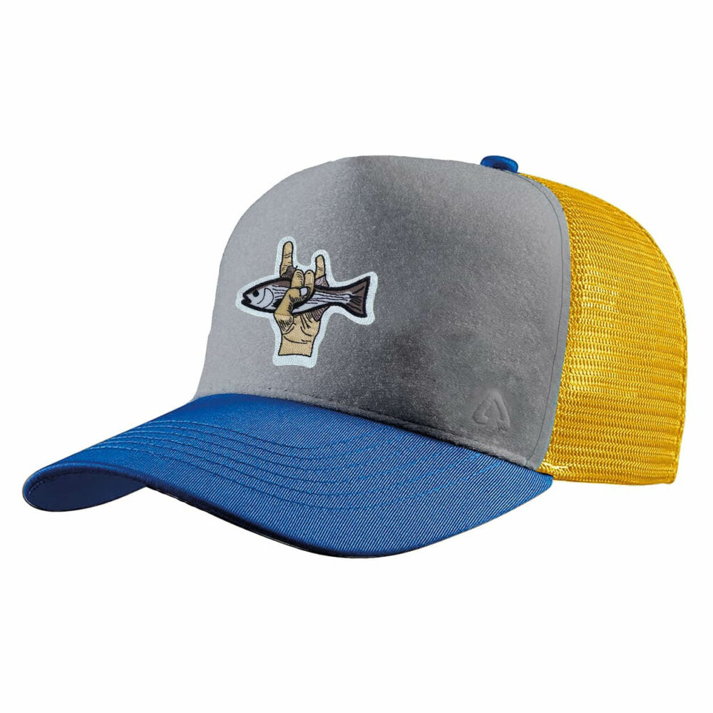P.A.C. DIY Trucker Cap ReadyToWear Blue/Yellow Fish Hand