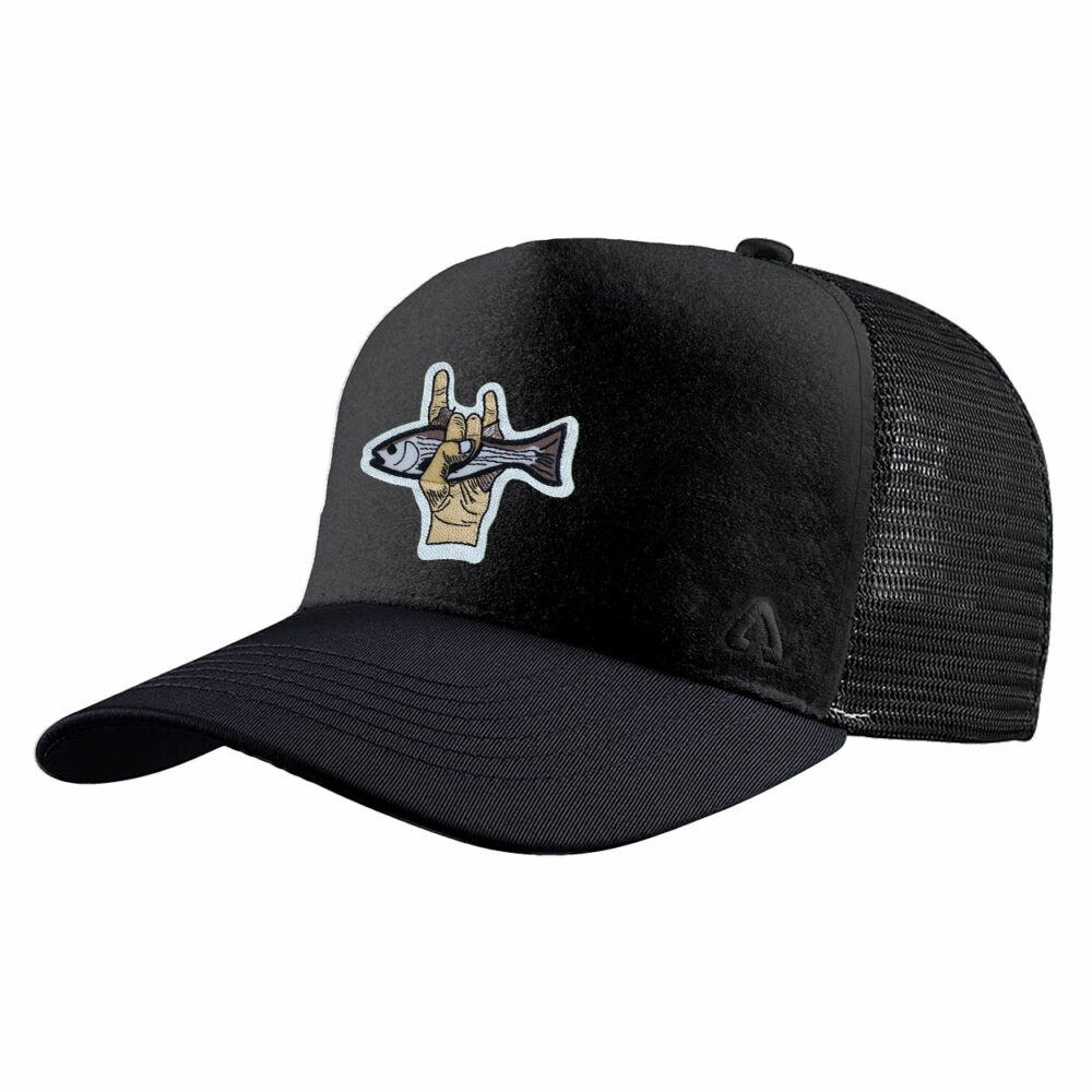 P.A.C. Kids DIY Trucker Cap ReadyToWear Black Fish Hand