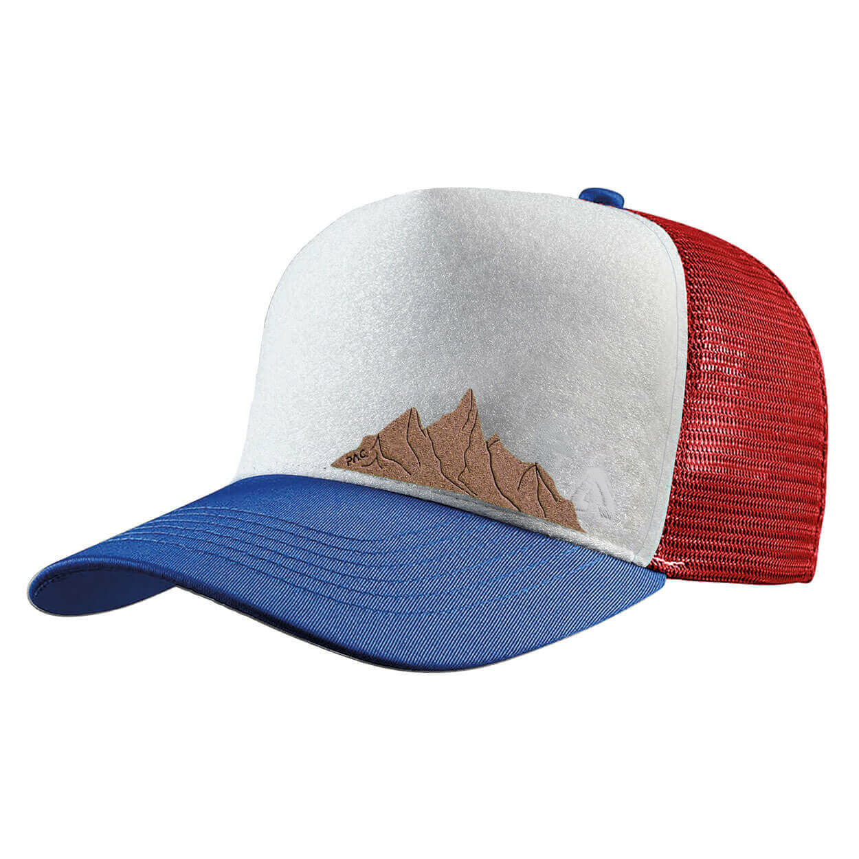 P.A.C. DIY Trucker Cap ReadyToWear Blue/Red Cork Mountain