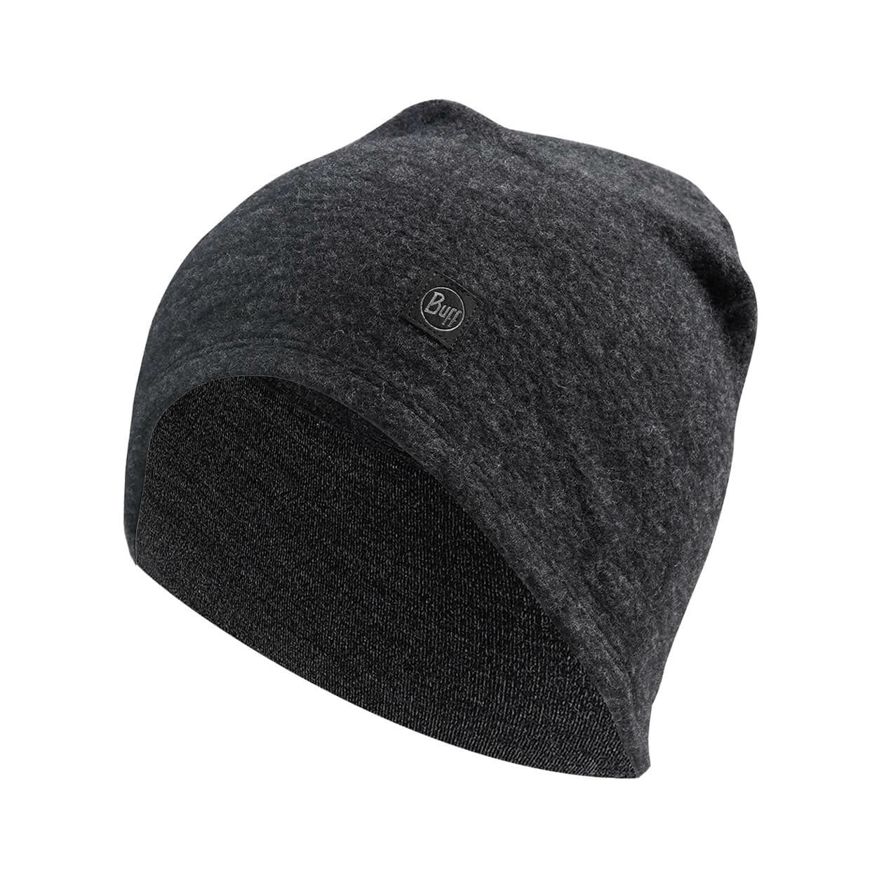 Buff Merino Fleece Beanie Black