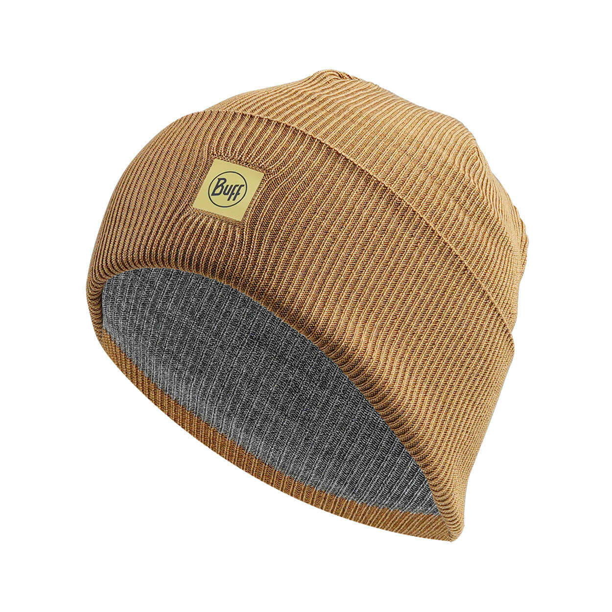 Buff Crossknit Beanie Brindle Brown