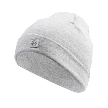 Buff Merino Heavyweight Beanie Solid Light Grey