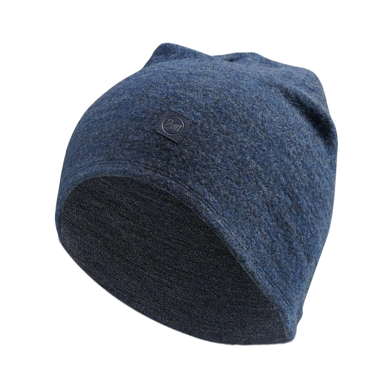 Buff Merino Fleece Beanie Navy