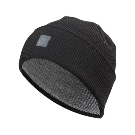 Buff Crossknit Hat Solid Black